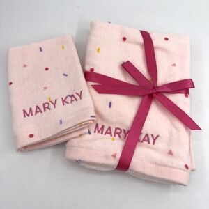 Mary Kay Pink Washcloth and Hand Towel Set - Unused New Beautiful